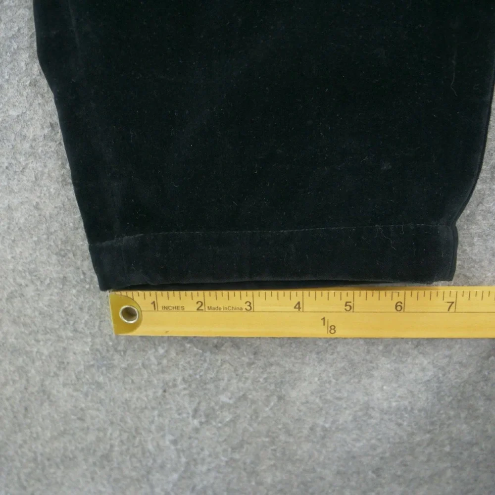 APC Pants Adult Extra Large Black Velvet Elastic Waist James Noir Flat Front New